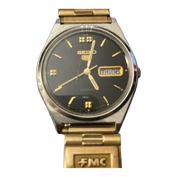 Seiko 5 Vintage Automatic 6309-8940 Day Date Mens Wrist Watch - Works - Picture 5 of 8